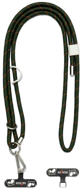satana 綠橙漫步手機掛繩組, 1套, 軍綠色