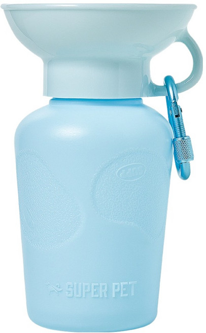 슈퍼펫 강아지 산책 휴대용 에어업 물병, 스카이블루, 1개