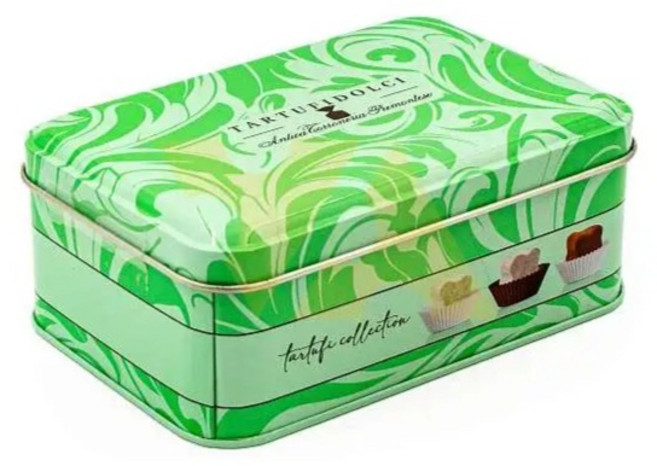 Antica Torroneria Piemontese Piemontese Tartufi 系列 Rata 綠色鐵盒松露巧克力, 140g, 1個