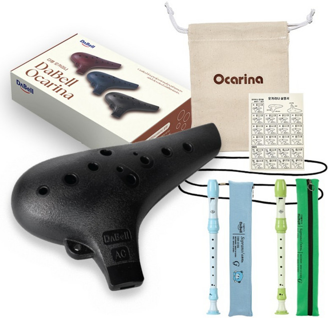 다벨 고급 오카리나, 검정(오카리나), 랜덤발송(리코더), 1개, DPO-AC4