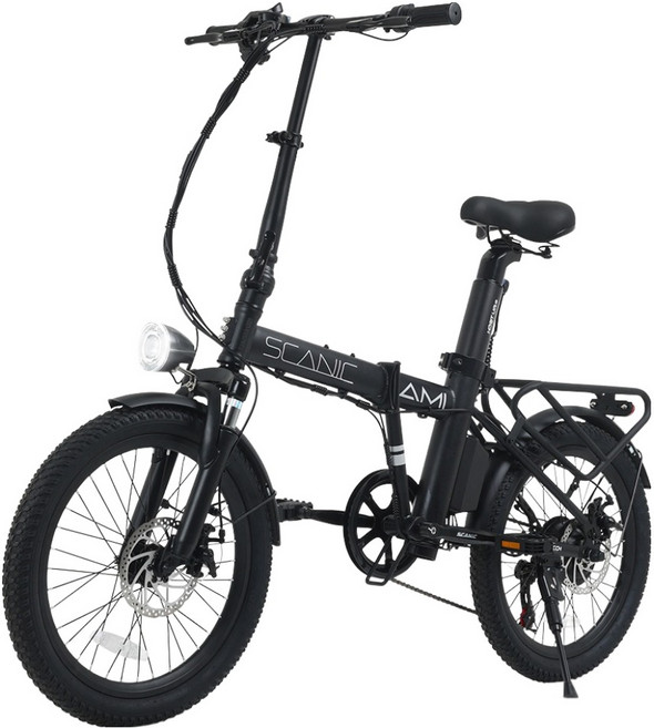 에이유테크 스카닉 AMI 고출력 접이식 전기 자전거 36V 7.5A, 블랙, 스틸