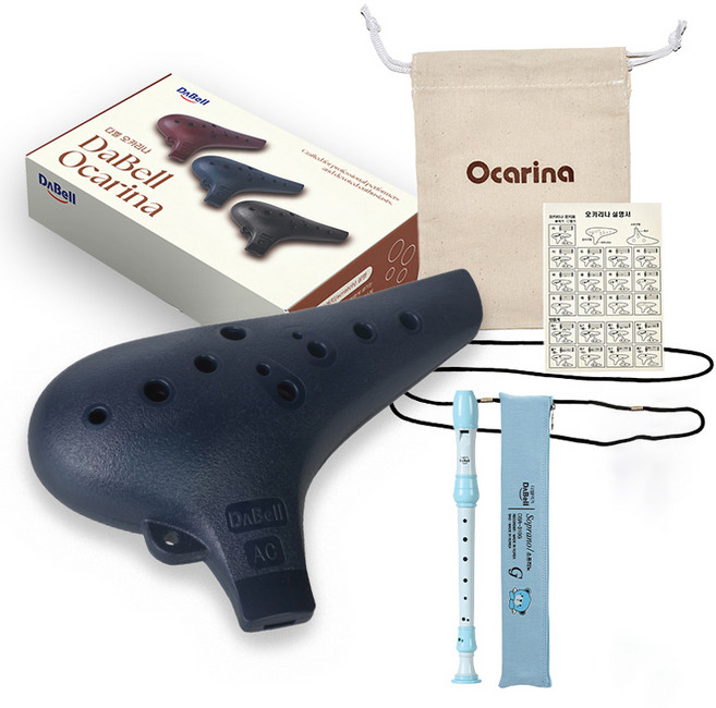 다벨 고급 오카리나, 군청(오카리나), 랜덤발송(리코더), 1세트, DPO-AC4