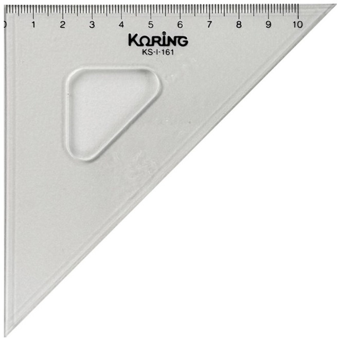 코링 템플레이트 눈금삼각자 10cm K-161, 1개