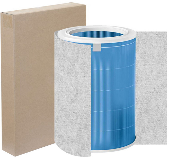 푸르앙 샤오미 미에어 시리즈 호환용 공기청정기 필터 세트, 1세트, 블루 ss형