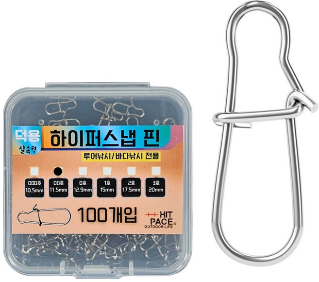 히트페이스 하이퍼스냅 핀 덕용, 1개, 100개입