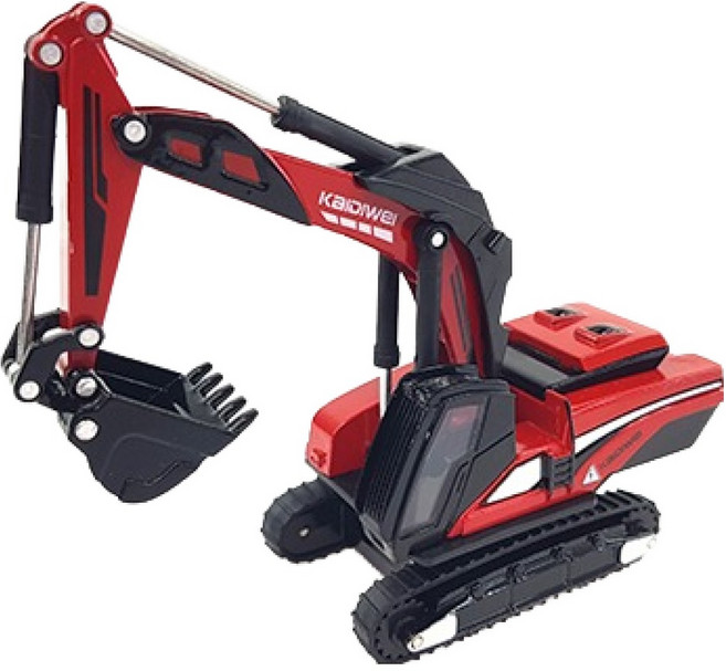 1 : 87 EXCAVATOR 굴삭기 중장비 모형 다이캐스트 KDW116640RE, 레드, 1개
