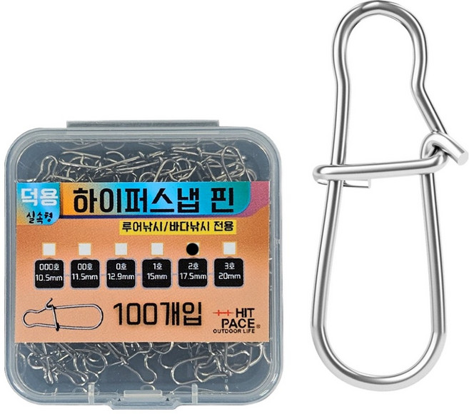 히트페이스 하이퍼스냅 핀 덕용, 1개, 100개입