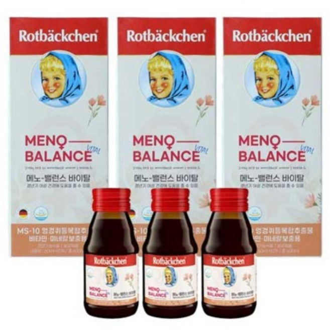 로트벡쉔 메노 밸런스 바이탈 엉겅퀴 갱년기 영양제 10p, 600ml, 3개