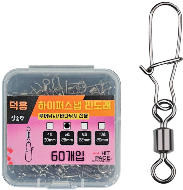 히트페이스 하이퍼스냅 덕용 핀도래, 1개, 60개입