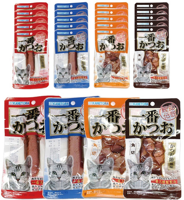 펫모닝 고양이 카네토라 순살 콤보 4종 x 6p 세트, 가다랑어맛, 528g, 1세트