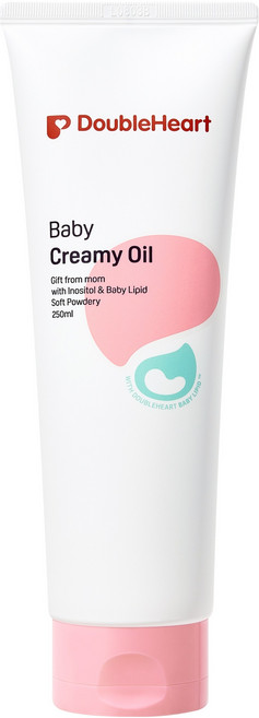 더블하트 베이비 크리미 오일 소프트 파우더리 향, 250ml, 1개