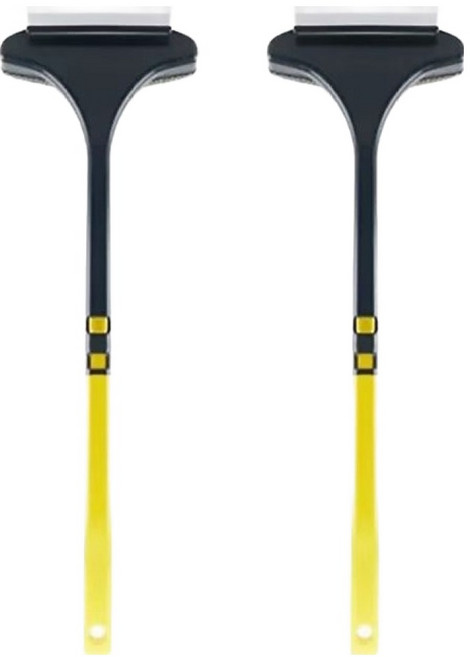에버하우스 올인원 방충망 청소 브러시 16 x 46 cm, 옐로, 2개