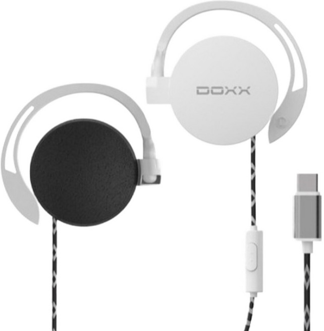 DOXX C타입 귀걸이형 유선 이어 헤드폰 DX-H501C 화이트 USB방식