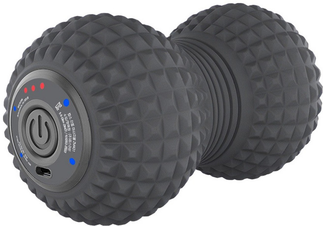 컴스 땅콩형 진동 듀얼 마사지볼, ZM431, 그레이