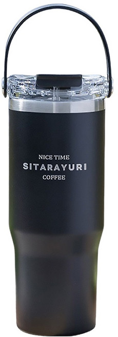 Sitarayuri 手提保溫杯 06, 黑色, 1個, 900ml