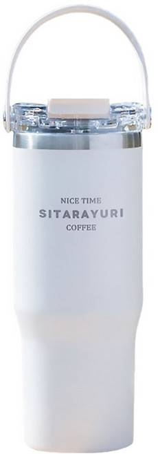 Sitarayuri 手提保溫杯 04, 白色, 1個, 900ml