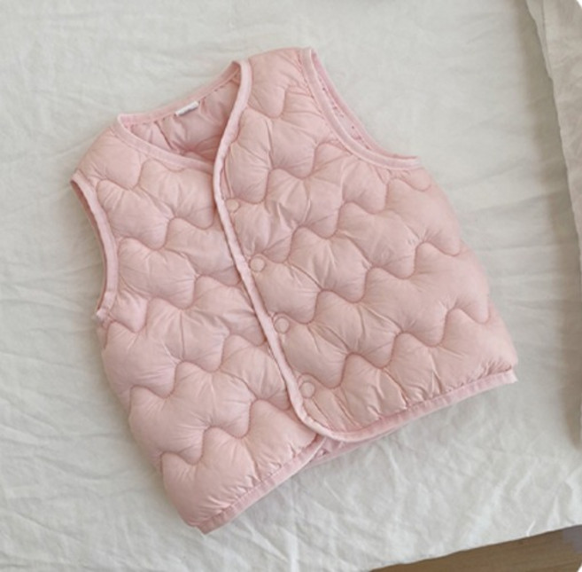 파스텔 경량 패딩 조끼