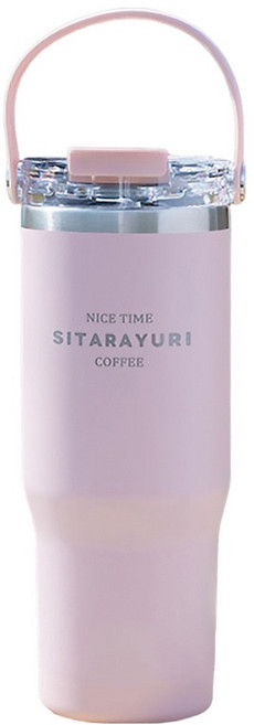 Sitarayuri 手提保溫杯 05, 粉色, 1個, 900ml