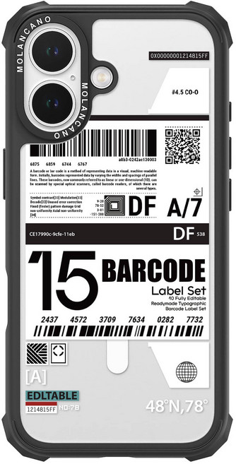 모란카노 임팩트 맥세이프 투명 유니크 디자인 휴대폰 케이스