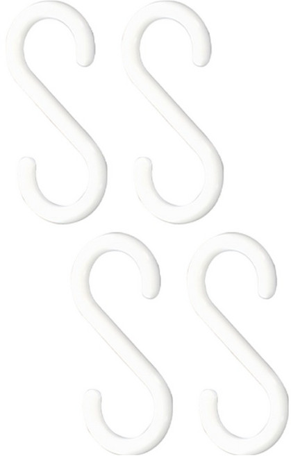 월드크린 압축봉 S고리, 화이트, 4개