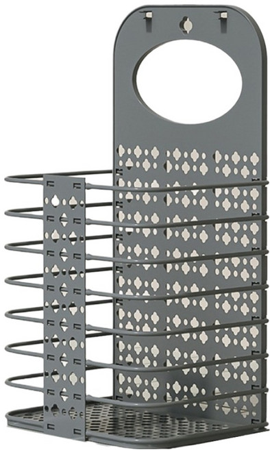 사인포스트 슬림 폴딩 벽걸이형 빨래바구니, 그레이