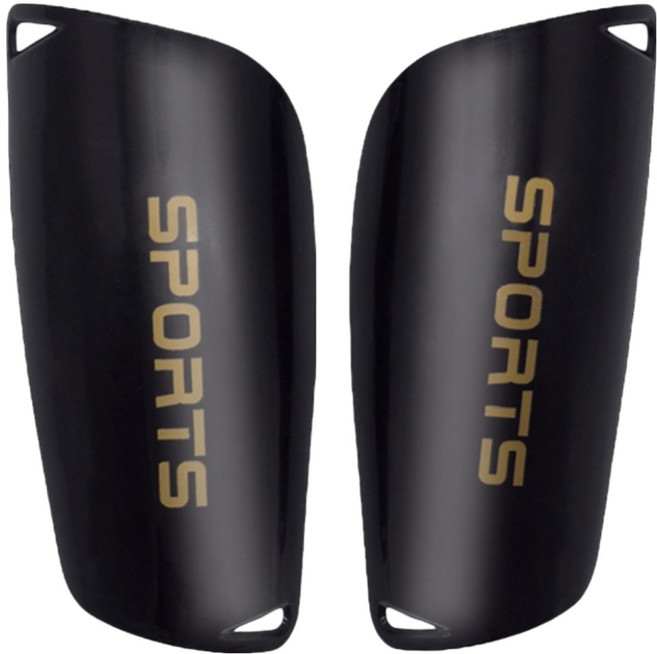 HNEX 축구 풋살 신가드 정강이보호대 양발착용 세트, 블랙, 1세트