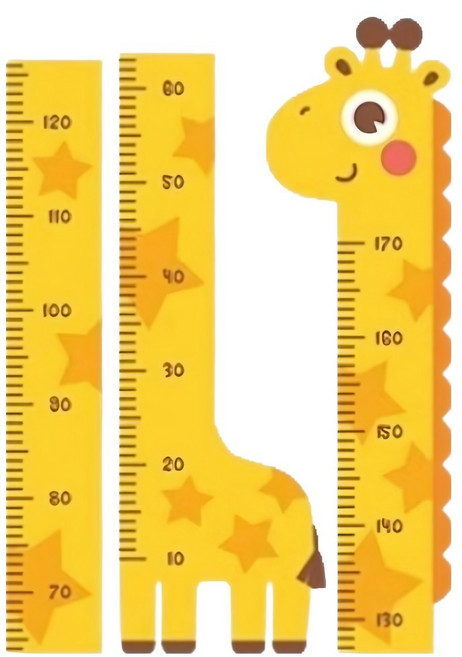 온트리 귀여운 키재기 스티커, 기린