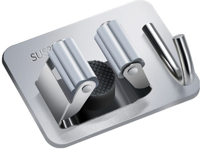 월드크린 스텐 304 도구걸이 C타입, 실버, 1개