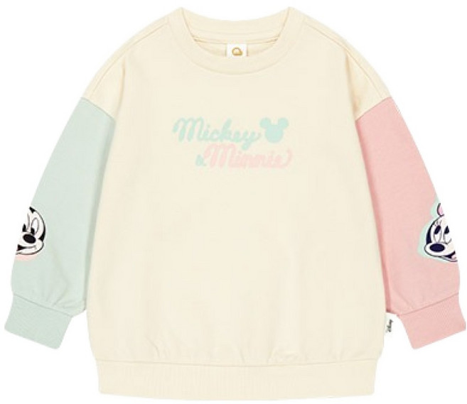 밀크마일 디즈니 베이비 미키 미니마우스 피카부 맨투맨 티셔츠