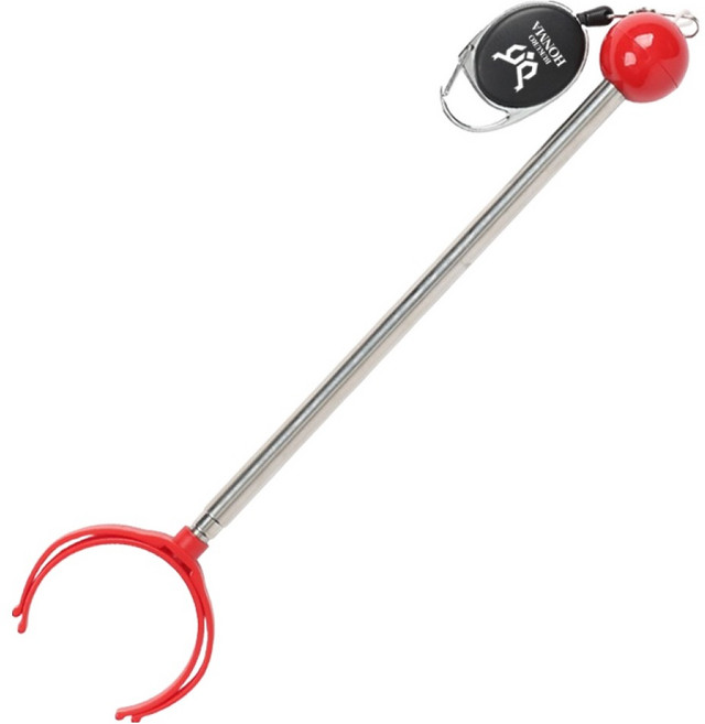 부쿠로혼마 접이식 3단 4발 파크골프공 집게 B3FUAC02, 레드, 1개