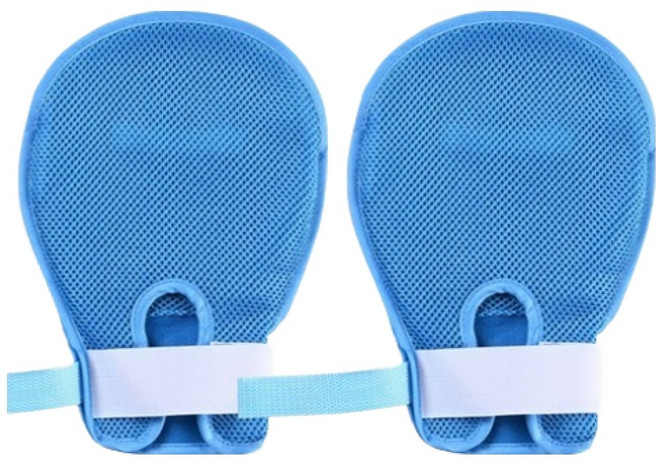 온트리 지퍼형 긁힘 방지 성인장갑, 블루, 2개