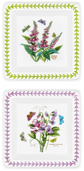 포트메리온 보타닉가든 메도우 사각 소접시 W 18cm x L 18cm x H 2.5cm, 2개, 접시 2p, 랜덤발송
