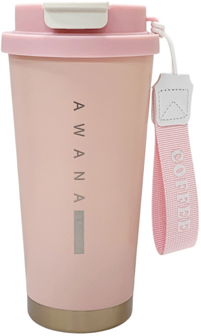 AWANA 陶瓷雙飲口咖啡杯 AD-500, 1個, 500ml, 粉紅色