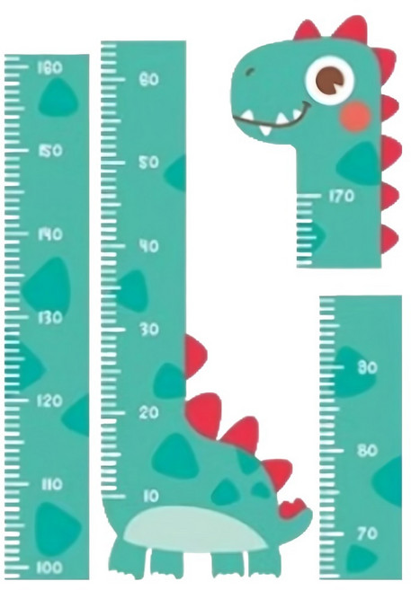 온트리 귀여운 키재기 스티커, 공룡