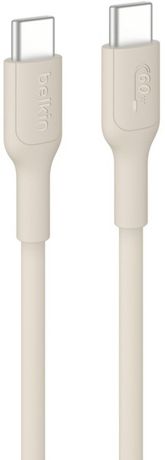 벨킨 C타입-C타입 60W 고속 충전 케이블 CAB023fq1MSD, 샌드, 1개, 1m
