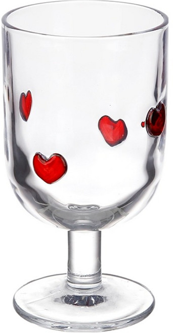 마시피렌체 챠밍 유리 고블렛, 레드하트, 1개