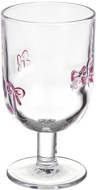 마시피렌체 챠밍 유리 고블렛, 핑크리본, 1개