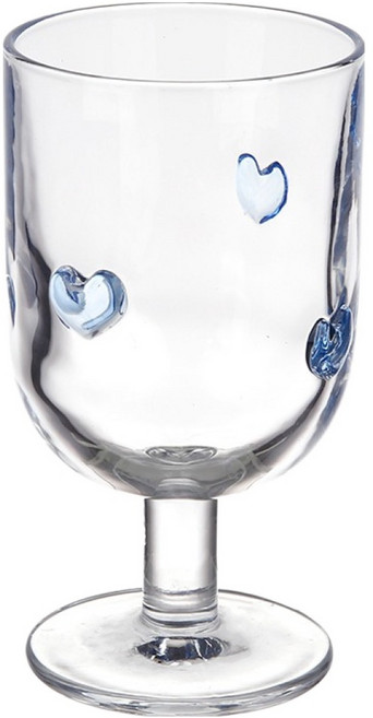 마시피렌체 챠밍 유리 고블렛, 블루하트, 1개