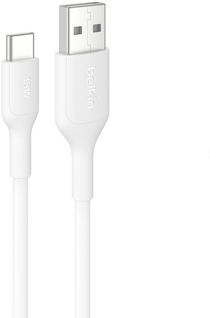 벨킨 A타입-C타입 15W 고속 충전 케이블 CAB021fq2MWH, 2m, 화이트, 1개