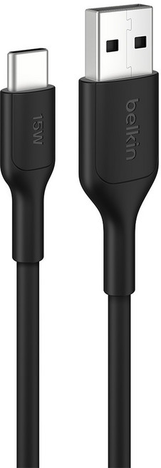 벨킨 A타입-C타입 15W 고속 충전 케이블 CAB021fq0MBK, 15cm, 블랙, 1개