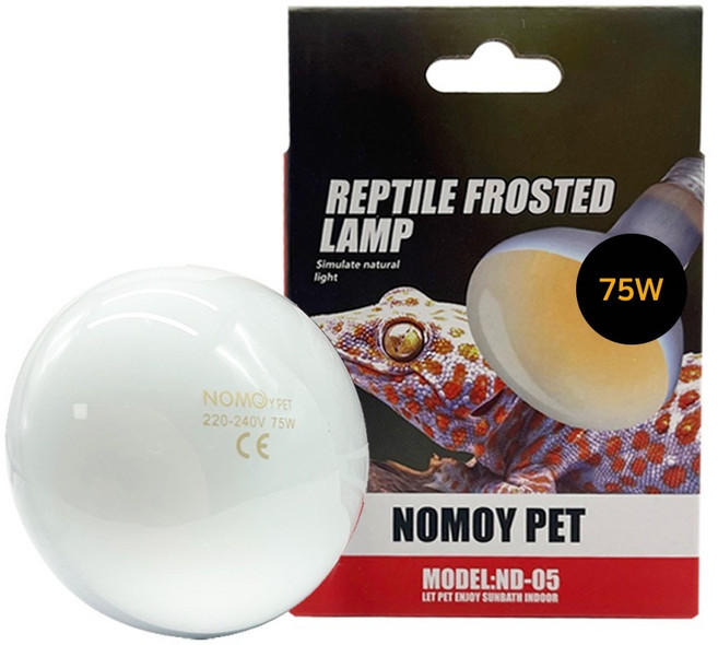 노모이펫 파충류 프로스트 바스킹 스팟 UVA램프 75W ND-05, 화이트, 1개