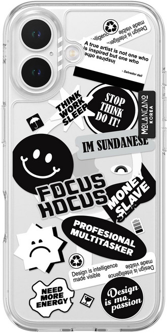 모란카노 크리스탈 컬러 맥세이프 유니크 투명 디자인 휴대폰 케이스