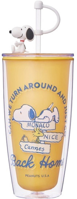 락앤락 스누피 더블월 콜드컵 HAP507DYEL SNP, 옐로우, 720ml, 1개