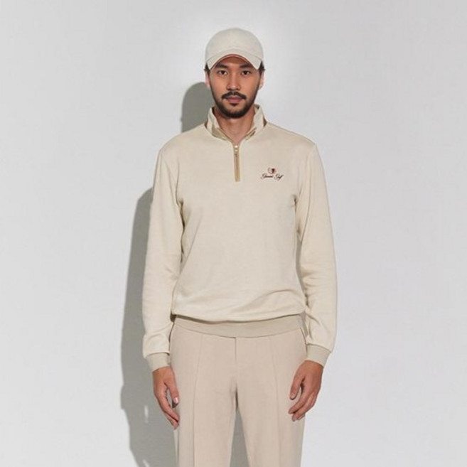 GARMENT GOLF 男款高領半拉鍊長袖T恤 GMTLD303