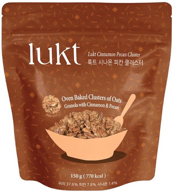 룩트 시나몬 피칸 클러스터 그래놀라, 150g, 1개