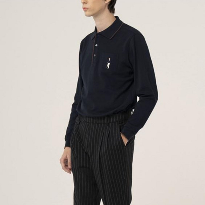 GARMENT GOLF 男士棉質Pique領長袖T恤 GMTLC301