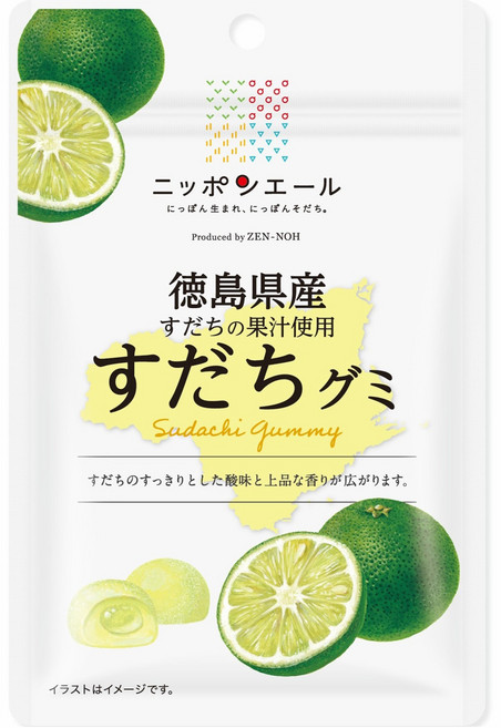 닛폰에일 JA전농젤리 토쿠시마 수다치 구미, 40g, 1개