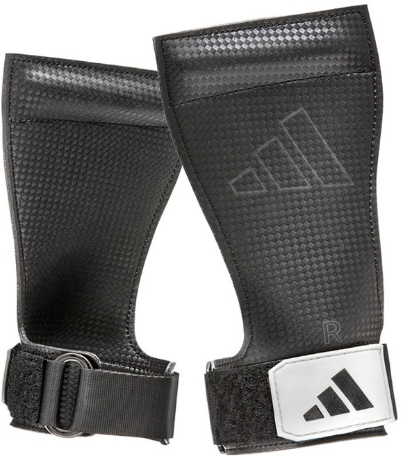 아디다스 리프팅 헬스 스트랩 양손착용 세트, 블랙 + 화이트, 1세트