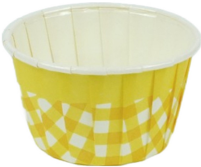 천운패키지 브레드롤컵 50, 옐로우체크, 100개