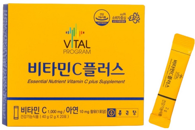 VitalProgram 鐘根堂 維他命C Plus, 20冊, 10個, 40g